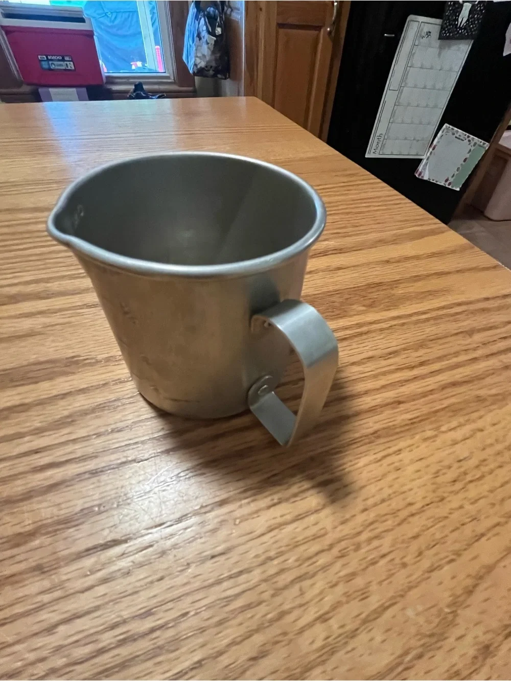 Vintage Aluminum Measuring Cup  Farm House Look 1 Cup measure capacity